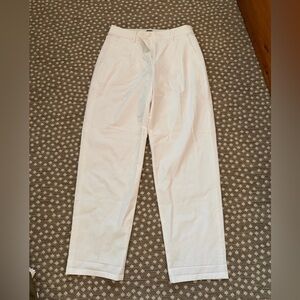 J. Crew Men's White Straight-Leg Chinos